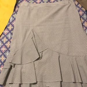 Banana Republic Seersucker Tiered Skirt